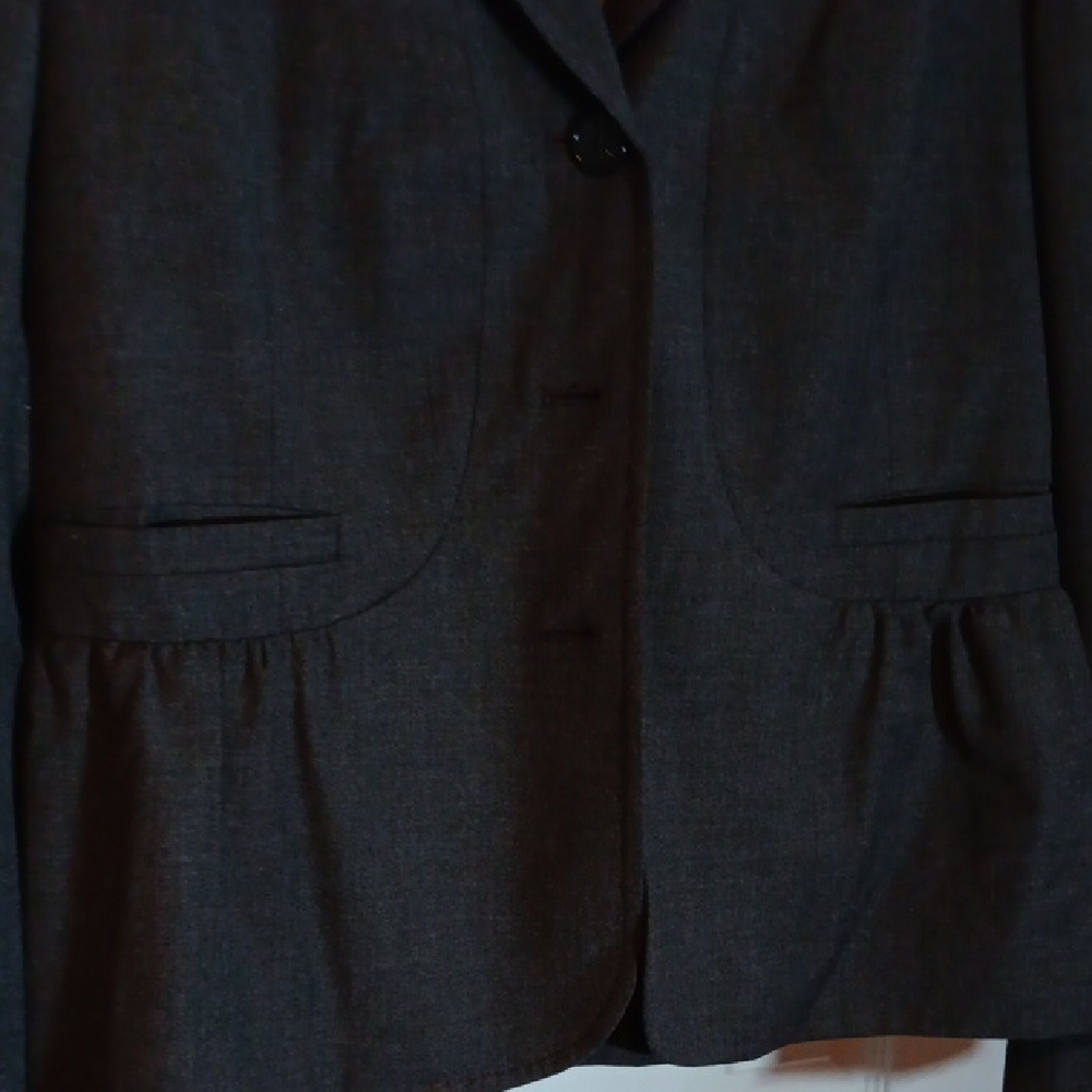 LOFT Gray Tailored Blazer with Notched Lapel - Picture 3 of 5